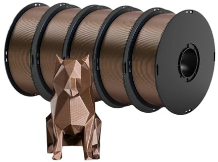 5 kg/4 kg Metallfilament mit metallischer Textur PLA kompatibel for ANYCUBIC Kobra S1 Kobra 3 Combo 3D-Drucker Filament Hochleistungs-3D-Druck PLA(Metal Cooper)