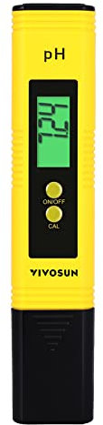 VIVOSUN Digitales pH-Meter, 0,01 pH hohe Genauigkeit, pH-Tester mit UL-zertifizierung für Hydroponik, Trinkwasser Zuhause, Schwimmbad und Aquarium