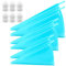 Weetiee SYNCHKG094100 D silicone pasticceria tubazioni in 3 misure riutilizzabile cottura Cookie cake Decorating Bags (30,5 cm + 35,6 cm + 40,6 cm) -6 pack-bonus 6 giunti per glassa, blu
