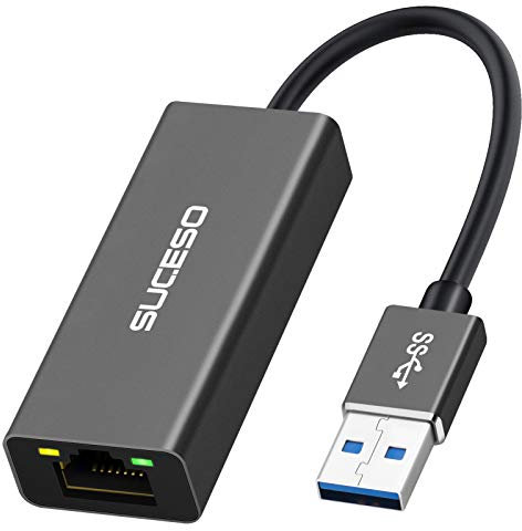 SUCESO USB 3.0 auf RJ45 Gigabit Ethernet Adapter USB 3.0 LAN Adapter 10/100/1000 Mbps Netzwerkadapter Kompatibel für Laptop, PC, MacBook Pro, Surface, Windows 11/10/8.1/8/7,Vista/XP, Mac, Linux usw