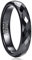 NUNCAD Ring Damen Herren SchwarzUnisex Fashion Ring aus Wolfram für AlltagHochzeit und Verlobung Größe 66 (21.0)