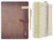 Wonderpool A5 Tagebuch Notizbuch Leder Ringbuch mit Stift,Nachfüllbarer Ordner Schreibpapier Spirale Notizblöcken Vintage Einband für Büro Plan Reisen Persönlicher Organizer(a-Braunpink,A5)