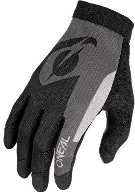 O'NEAL | Fahrrad- & Motocross-Handschuhe | MX MTB DH FR Downhill Freeride | Unser leichtester & bequemster Handschuh, Nanofront®- Handpartie | AMX Glove | Erwachsene | Schwarz Grau | Größe S