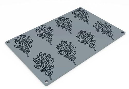 PAVONI Silikonform, Blattform, Eiche, Gourmand