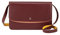 DUDU Damen-Lederumhängetasche, Made in Italy, Elegantes Design, Feste Handtasche mit Klappe und 3 Fächern Burgundy