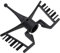 vhbw Fouet papillon compatible avec Vorwerk Thermomix TM31 robot de cuisine, plastique, noir