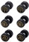 Cupimatch 3 Paires Boucles d'oreilles Arbre de Vie Vintage en Acier Inoxydable + Bois,Boucles d'oreille d'haltères pour Homme et Femme - Noir et Brun