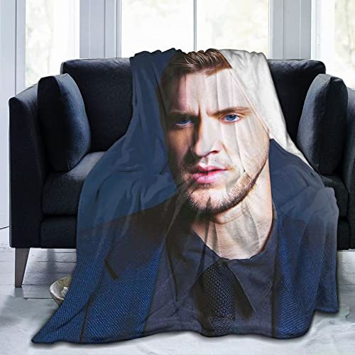 YINGD Tom Felton Decke, ultraweich, Flanell, Überwurfdecke, warm und gemütlich, Anti-Pilling-Decke, 150 x 125 cm