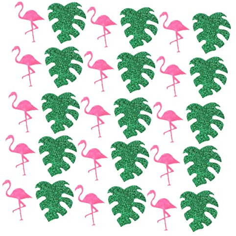 ifundom Hawaii Konfetti Flamingo Schildkröte Blatt Glitzer Vliesstoff 1 Beutel Ca 10g Tischdekoration Sommerdeko Party Festival Zubehör Streudeko für Zuhause Büro Bar Café