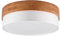 Trio Leuchten Deckenleuchte Seasons 611500301, Holz naturbelassen, Schirm Stoff weiß, exkl. 3x E27