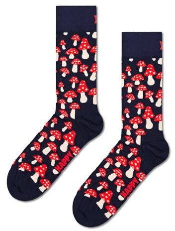 Happy Socks Unisex Mushroom Socken, Mehrfarbig, 7-11