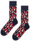 Happy Socks Unisex Mushroom Socken, Mehrfarbig, 7-11