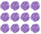 sourcing map 20 Stück Rattan Deko Dekokugel Rattankugeln, 3 mm Korbweide Rattan Kugeln Wicker Ball Wellensittich Spielzeug Vogelspielzeug für Vasenfüller Hochzeit, Hellviolett
