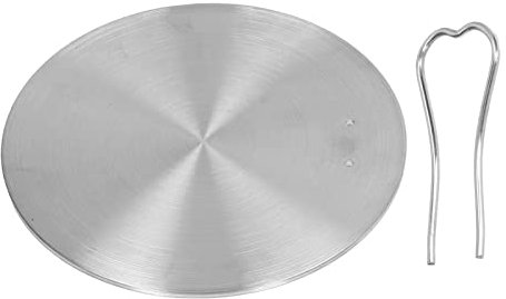 Glomora Heat Diffuser Plate,Induction Hob Converter Plate Stainless Steel Cooking Induction Adapter Simmer Plate Induction Plate With Heat Insulation Handle For Milk Coffee Cookware(6.1inch)