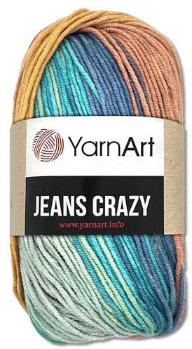 Frida's Wollhaus YarnArt 50 g Jeans Crazy Wolle mit Farbverlauf Baumwolle & Polyacryl 22 Farben (8207 | 522970)