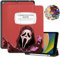 Cabreche Compatible with iPad 10.2 inch Case 9th /8th /7th Generation (2021/2020/2019) Pencil Holder Stickers Auto Sleep/Wake Cover Girls Women Cute Preppy Notebook Composition Book-Skull Skeleton