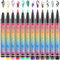 Amaxiu 12 Colors Nail Art Pens Set, Waterproof Nail Polish Pens Quick Dry Acrylic Nail Art Painting Pen with Soft Bristles Pen Nib Nail Graffiti Dotting Drawing Pen Liner Brush for Nail Design Beauty