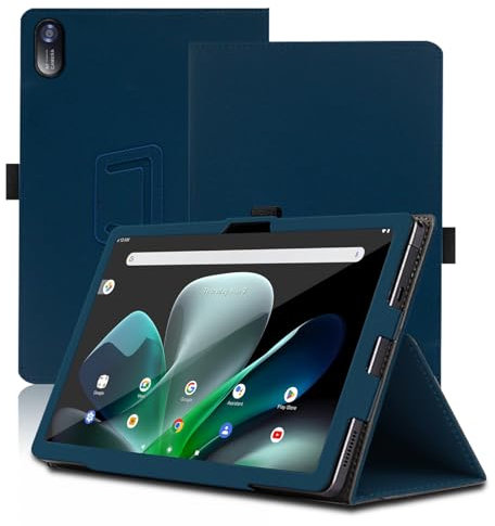 Funda para Acer Iconia Tab M10, 10.1 Inch, Acer Iconia Tab M10 Tablet Funda, Funda Protectora Plegable con Soporte para Lápiz y Correa para la Muñeca, Protección Total. (Azul)