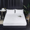 LSZHBSL spannbettlaken boxspringbett 200x200+30cm/3pcs bettlaken Winter Spannbetttuch Laken Baumwolle spannbetttücher Steghöhe bis 30 cm wasserdichte Weiß