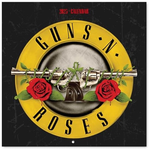 Grupo Erik Wall Calendar 2025 - Guns N' Roses | 12 x 12 Square Calendar 2025, Wall Planner 2025, Family Planner Calendar 2025 | Music Calendar 2025, Guns N Roses