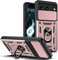 PIXFAB for Google Pixel 8A Case, Shockproof Case with Camera Lens Protection, Protective Ring Armour Phone Cover [Kickstand], Dual Layer Shock Absorption Phone Case - Rose Gold
