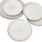 Darthome Hammered Stoneware Side Plates Set of 4 Cream Dimple Round Kitchen Tableware