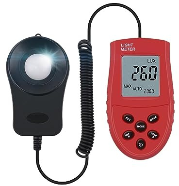 Mesureurs de lumière 200 000 Luxmètre Numérique Luxmètre Lux/FC Mètres Luminomètre Photomètre Luxmètre 3 Gammes Photomètre