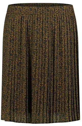 Cartoon Damen Plisseerock mit Print Schwarz/Braun,38
