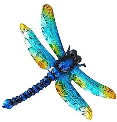 TOPPERFUN Wandbehang Libelle aus Metall hängende 3D-Libellen-Wanddekoration Libellen-Wandskulptur Metallische Libellen Wanddekoration Naturinspirierte Wanddekoration wandbilder Wohnkultur