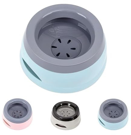 Portable Dog Water Bowl, Travel Dog Bowl Non-Spill, Splash-Proof, Anti-Slip for Dogs & Cats (Blue)