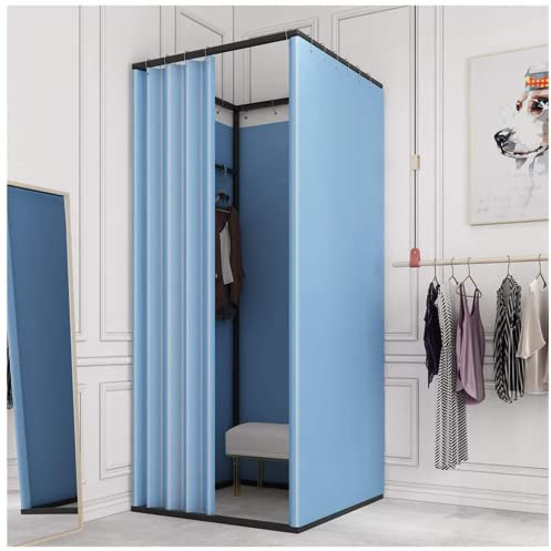 Vestiaire Portable, Fitting Room, Portable Changing Room Clothing Store Room Divider Square Privacy Zone with Metal Frame for Office Boutiques Cloakroom
