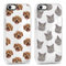 Foonary 2 Stück Transparent Hülle für iPhone 7/8/SE 2020/SE 2022 4,7, Handyhülle mit Aesthetic Katze Muster Motiv Design Mädchen Frauen Case, Silikon Bumper Schutzhülle Cover für iPhone SE 3, Hund