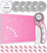 Honey's Heaven 45 mm Rollschneider Stoffschneider Set inkl. A6 Schneideunterlage, Ersatzklingen, Stoffklammern, Patchwork-Lineal (Pink, Schneidematte im A6-Format)
