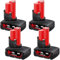 4PC 12V 8.0Ah Battery Replacement for Milwakee Battery Compatible with 48-11-2401 48-11-2402 48-11-2411 48-11-2420 48-11-2460 Compatible with 12V Cordless Tools and Chargers (8.0-4pack-1)