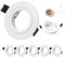 GeyouLux 6er set Einbaustrahler LED 230V Rahmen mit GU10 Fassung für GU10/MR16, LED Spots Matt Weiß Rund Flach Deckenspots Aluminium Einbauspots Spot Einbaurahmen 68mm lochmass