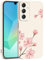 ILING Liquide Silicone Coque pour Samsung Galaxy A25 5G, Très Mince Élégante Fleurs et Animés Mignons Design Étui, Mat Doux TPU Bumper Antichoc Femme Housse (Blanc Q07)