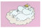 Moomin Moomintroll und Snorkmaiden auf Wolke Holz-Kühlschrankmagnet