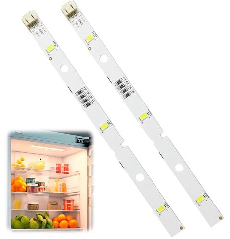 Tira LED de Respuesto pour Réfrigérateur, Compatible RONG-SHENG/HI-SENSE E349766 MDDZ-162A 1629348 | 16x1cm | DC12V 2W, Bande de Barre Tira Lumineuse LED