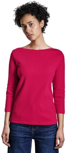 Damen Shirt mit Rippstruktur