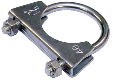 Exhaust U Bolt Clamps 35mm (1 3/8 inch) Zinc Plated Heavy Duty, Pack of 10 | Zinc Plated Steel U Bolt Clamps For Exhaust Pipe Repair