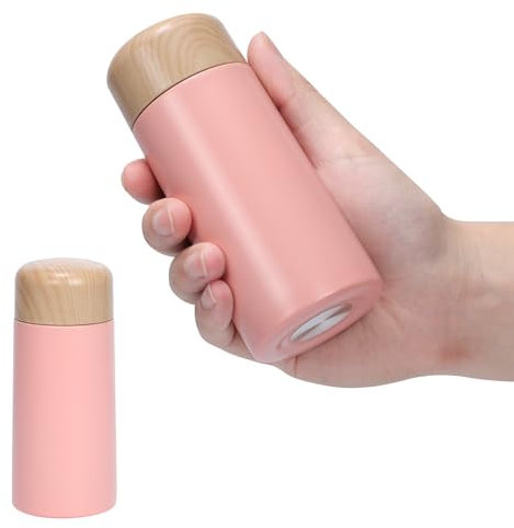 Risipu Petite bouteille d'eau de 150 ml avec paille - Mini bouteille isotherme pour boissons chaudes et froides, ouverture à une main, couvercle anti-fuite, en acier inoxydable, portable pour café