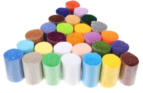 DOITOOL Vorgeschnittenes Teppichgarn Zufällige Farbe aus Polyester 30 Rollen Warm und Selbstgemacht Strickzubehör für Decken und Bastelprojekte