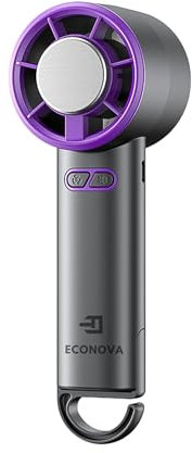 ECONOVA Mini instant cooling Fan – 2000mAh Rechargeable Portable Fan with Compatible Outdoor, Travel & Personal Use, Cooling Technology, 5-Speed Quiet Airflow – Compact & Lightweight- RANDOM COLOUR