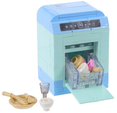 ERINGOGO Mini Lavadora Y Secadora de Juguete, Accesorios de Cocina para Casa de Muñecas en Miniatura, Mini Lavadora de Juguete para Niños, Excelente para Exhibición en Habitaciones Y Adorno de