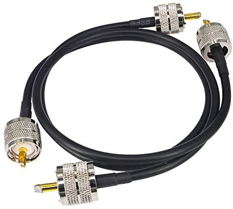 YILIANDUO CB Radio Antenna Cable PL259 UHF Male to Male RG58 Coax Jumper Cable 50CM for CB VHF UHF Ham Radio PMR Wireless LAN Devices SWR Meter Linear Amplifier Dummy Load Pack of 2