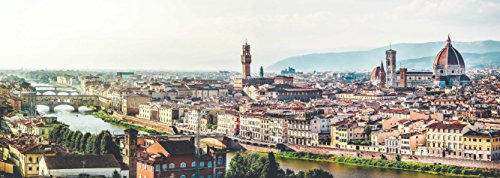 hansepuzzle 50842 - Florenz Puzzle 1000 Teile - Reisen mit hochwertiger Aufbewahrung: Kartonbox und wiederverschließbarem Beutel - Format 90 × 31,7 cm