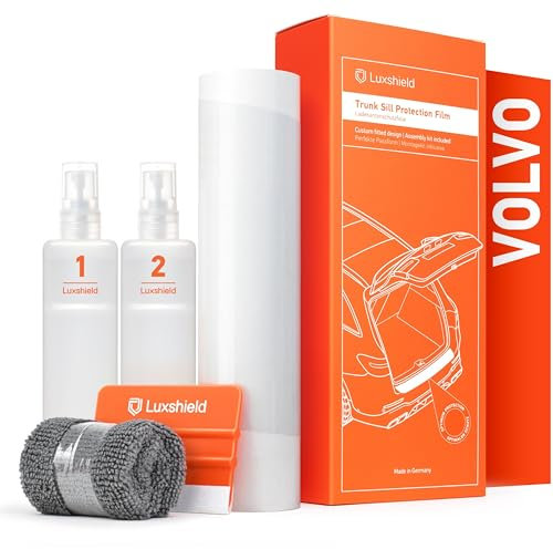 Luxshield Ladekantenschutz Folie für Volvo V70 3 (III) 135 I 2013-2016 - Stoßstangenschutz, Kratzschutz, Lackschutzfolie - Transparent