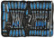 Silverline Tools 283983 Juego de Destornilladores, Azul, 100 unidades