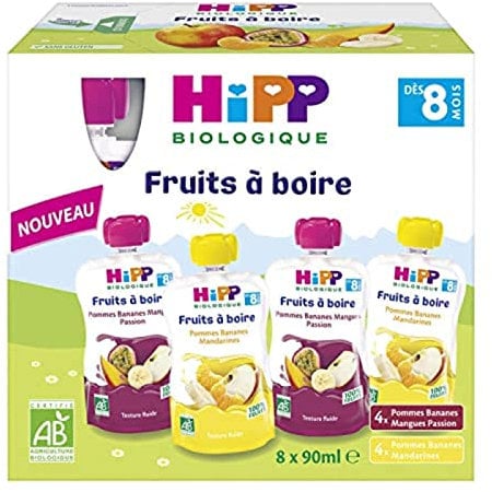 HiPP Trinkobst ab 8 Monaten Bio 8 Flaschen à 90 ml