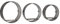Atmosphera - 3er-Set Wandregale - perforiertes Metall - Schwarz